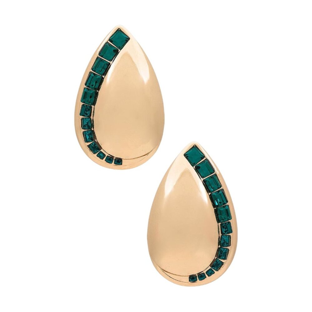 8 Other Reasons Teardrop Earrings in Gold & Green One Size New Womens